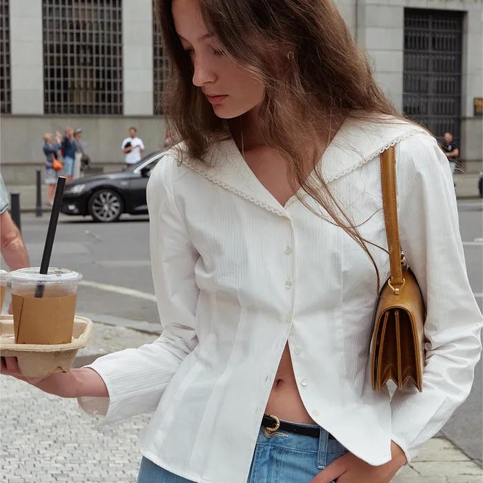 세일러 카라 블라우스 (Ivory/Blue stripe)_2FFUBL01