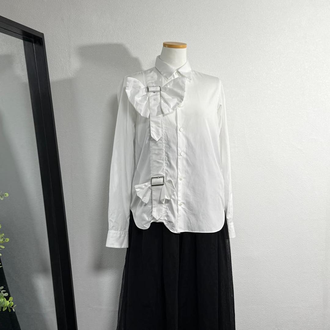 23aw 느와케이니노미야 꼼데가르송 리본 벨트 블라우스s | 후루츠패밀리