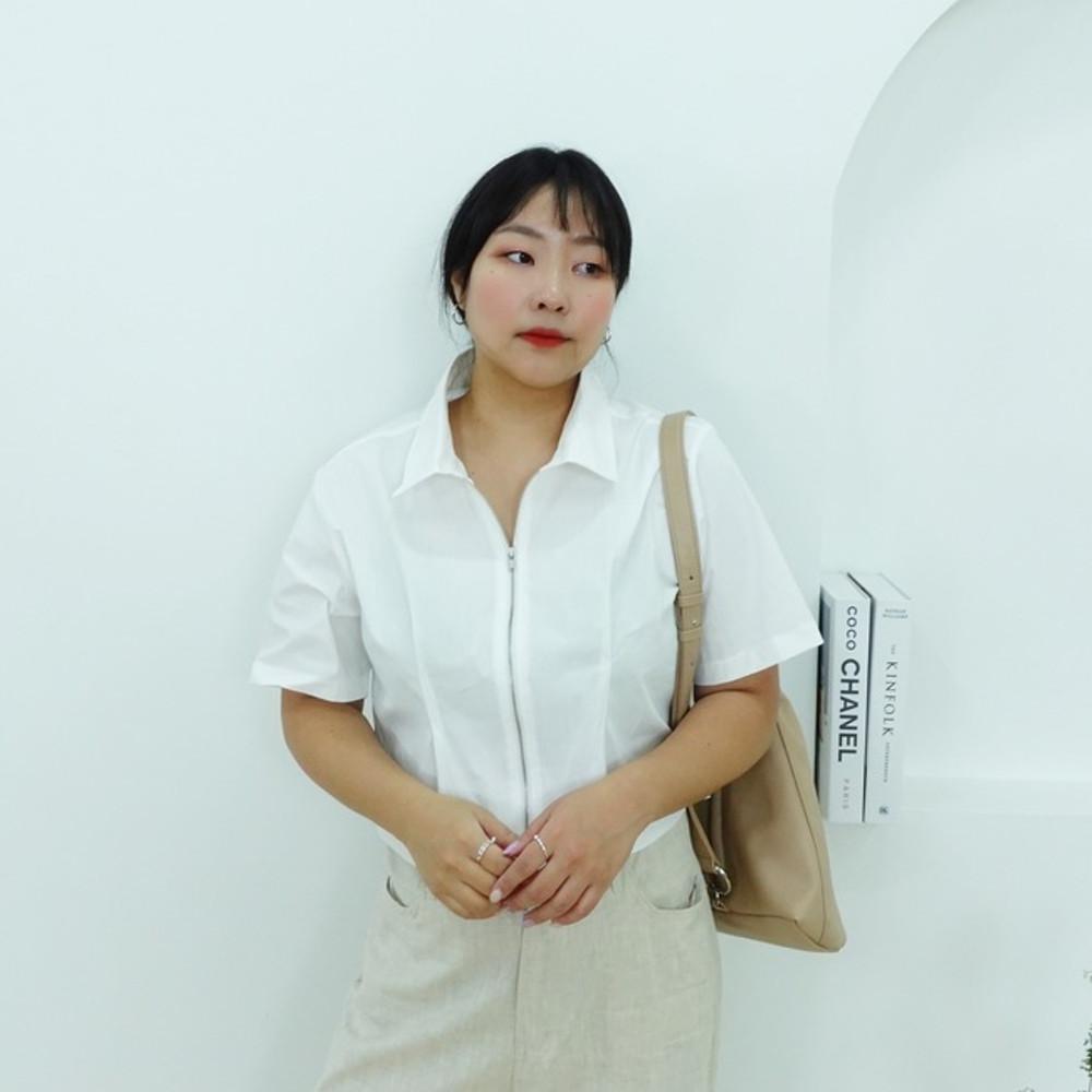 재민 지퍼 숏자켓 [빅사이즈 55~77반]