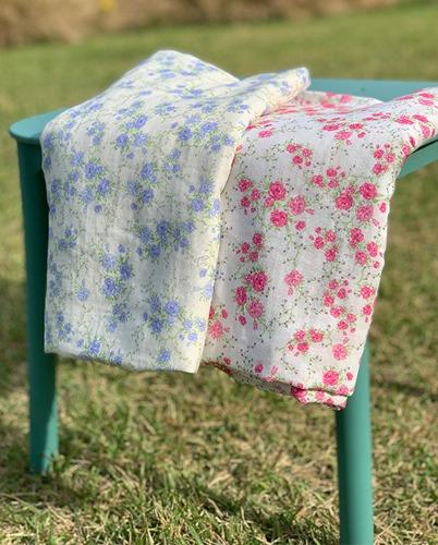 2중거즈 꽃순이 바이오워싱 원단 (2컬러)