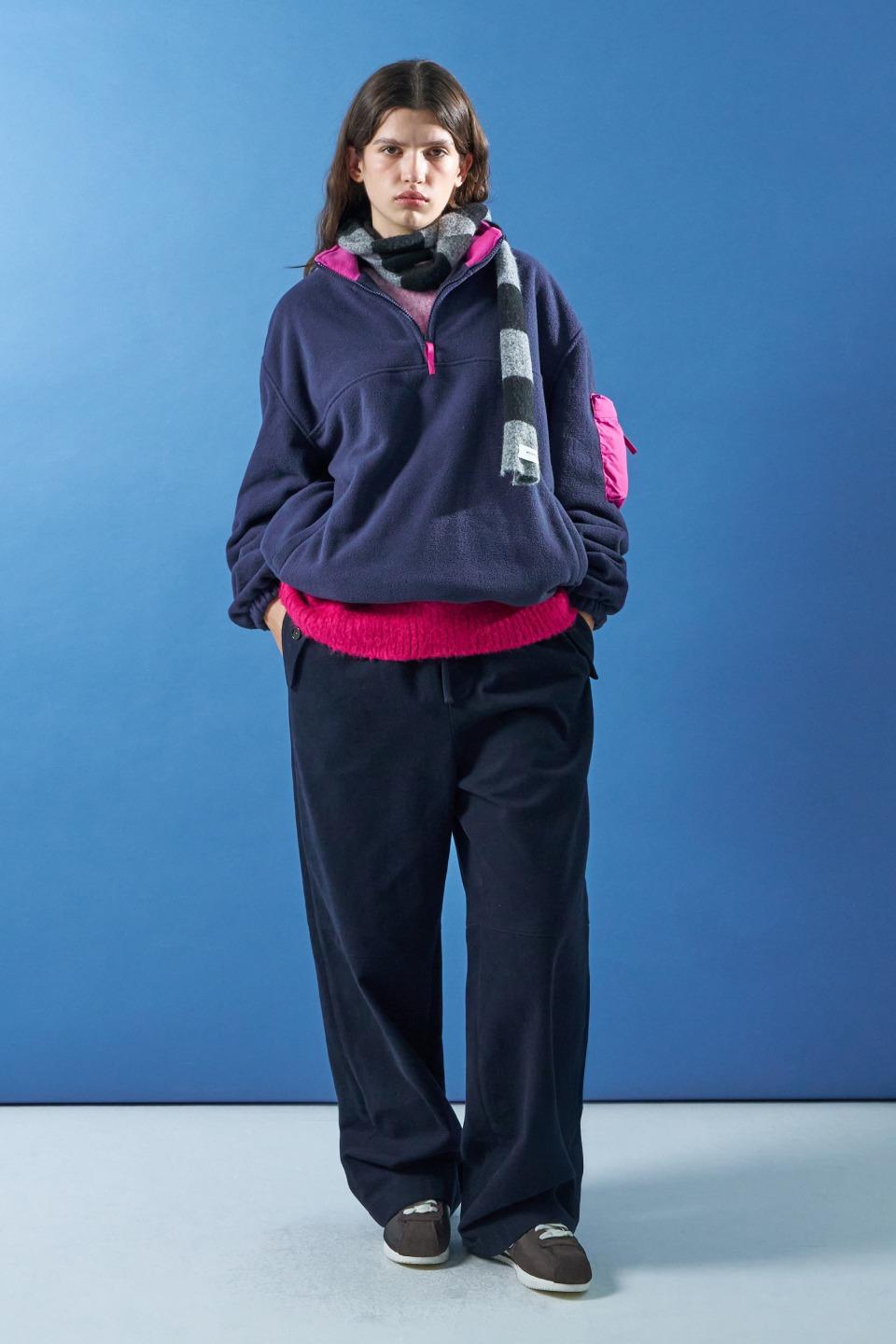 M.C UNISEX, Loose-Fit Easy Pants / Navy