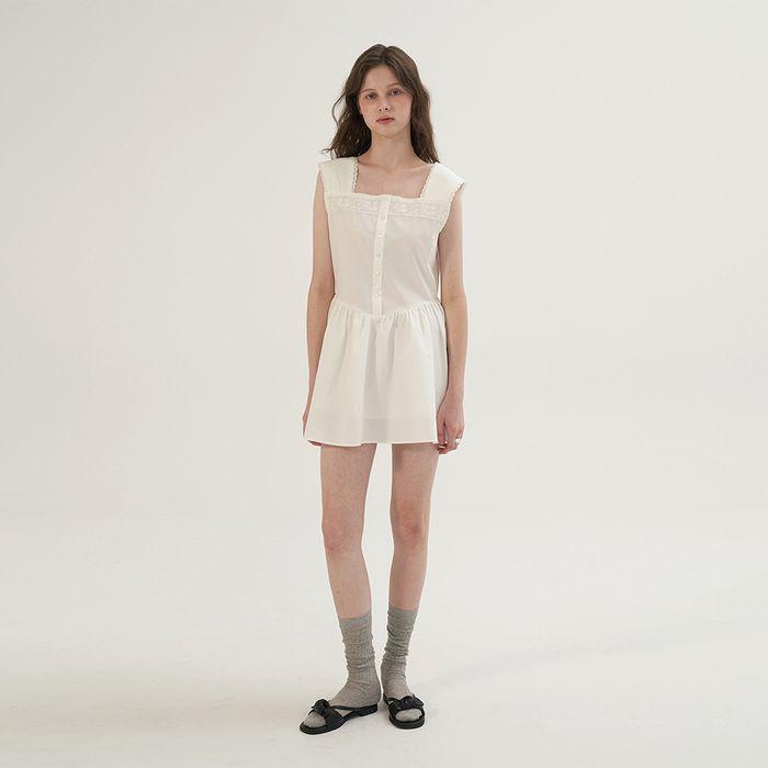 May Lace Mini Dress - Ivory