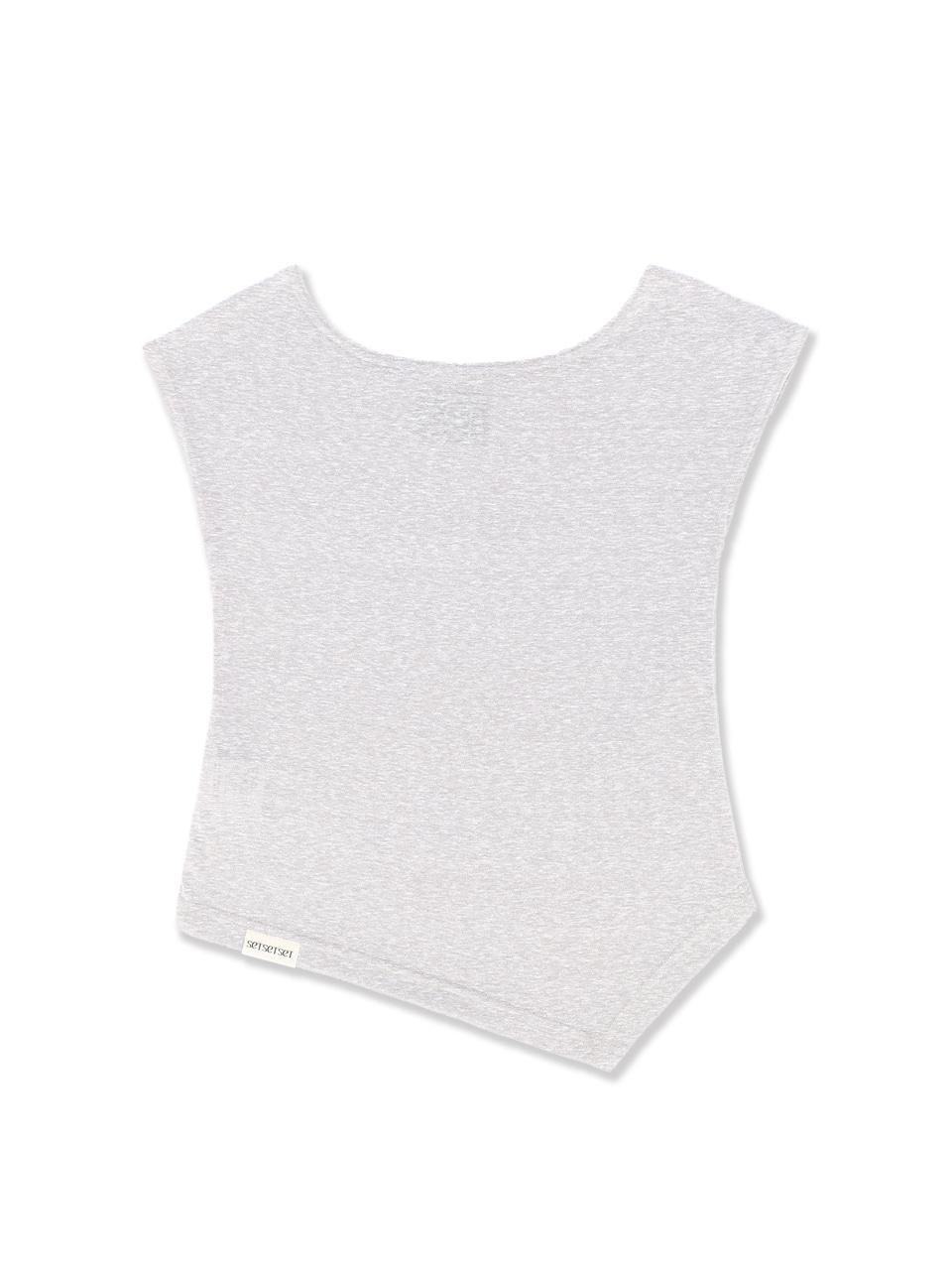 UNBALANCE SNAP T-SHIRT GREY