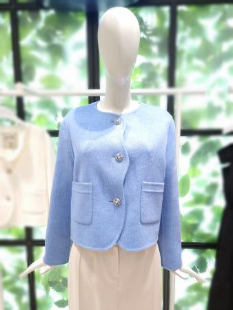 이런 상품 어때요? DEWL 24 FW 듀엘 크리스탈 버튼 스칼럽 자켓 D244MSG251BL