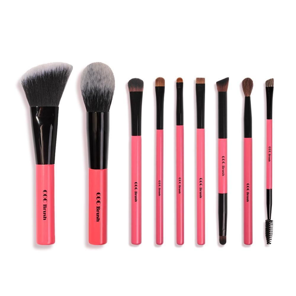 코링코 코랄 핑크 메이크업 브러쉬 에디션 10종 페이스 아이 립 브러쉬