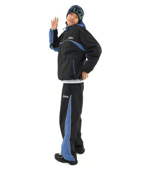 MIXED NYLON WINDBREAKER BLACK