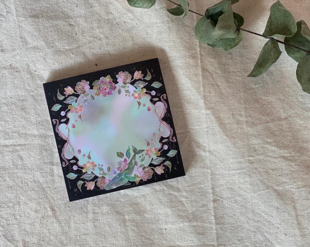 studio FLEUR 흰수염고래 자개 일러스트 포스트잇 메모지