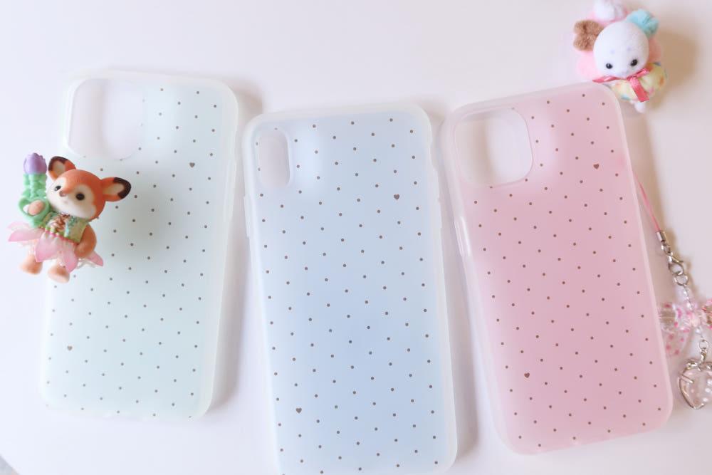 러브 도트 반투명 케이스