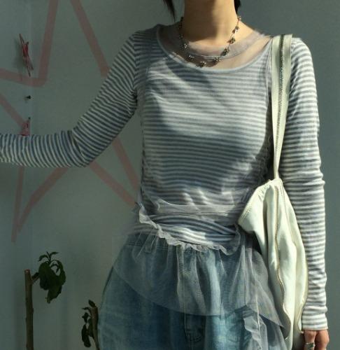 (3 C ᵒ l o🅡) 스트라이프 T