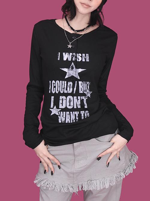 lettering button top (sleeveless two-way/3color)