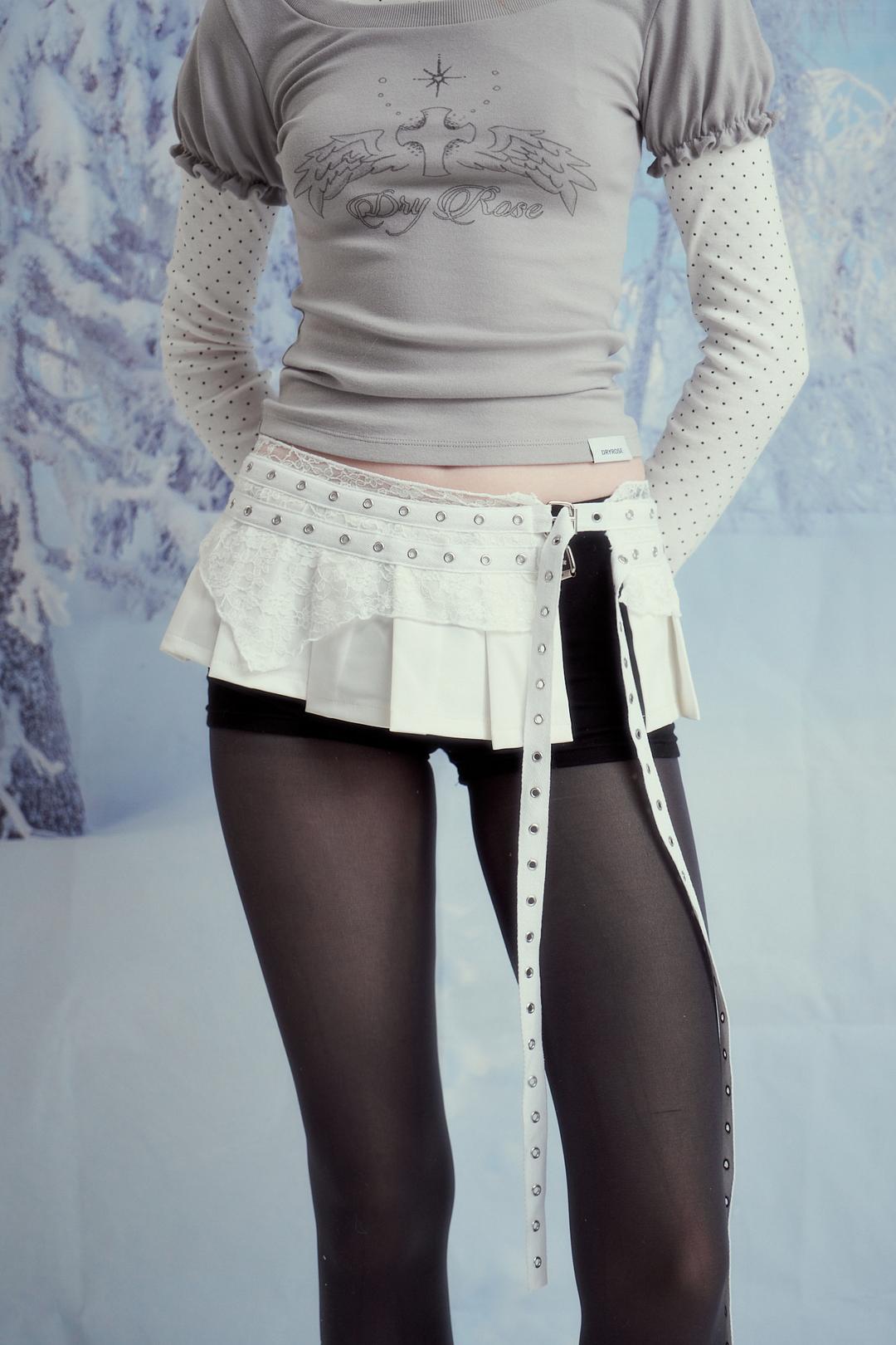 EYELET PLEATS BELT (IVO)