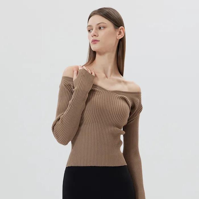 LECLERC : 르클레르 오프숄더 니트 탑_5color