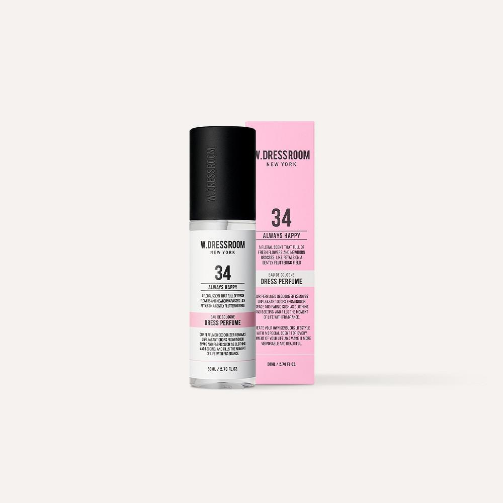 더블유드레스룸 드레스퍼퓸 섬유향수 No.34 올웨이즈해피 80ml