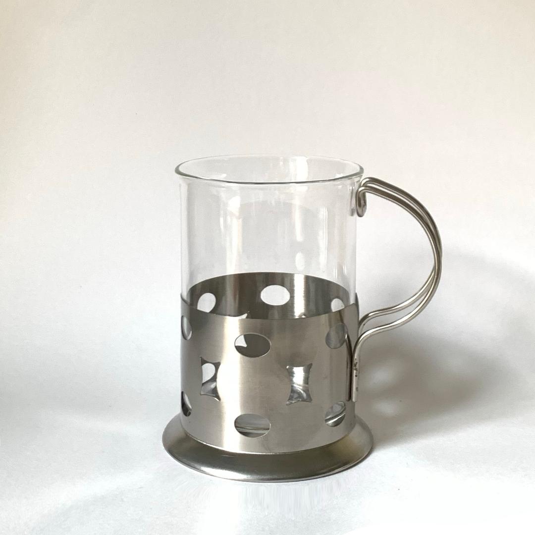 NEW Silver Holder Glass Cup [TYPE.2]