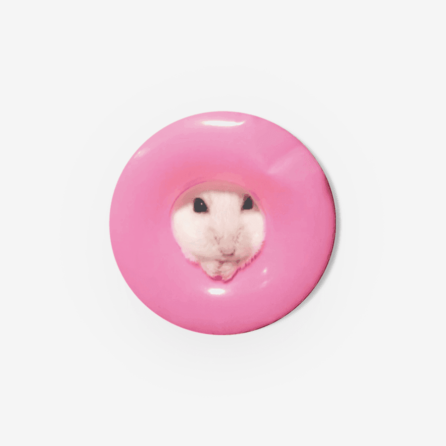 어와채널 햄스터 꼬미아가씨 핀버튼1 빼꼼쥐 ㅣ 마플샵