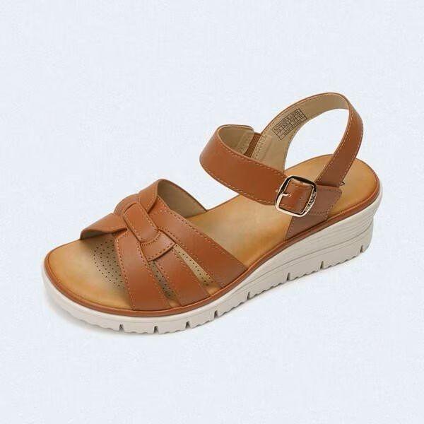 LAVINA 여름 카멜 키높이 포인트 쿠션 샌들 K2976042RB-W