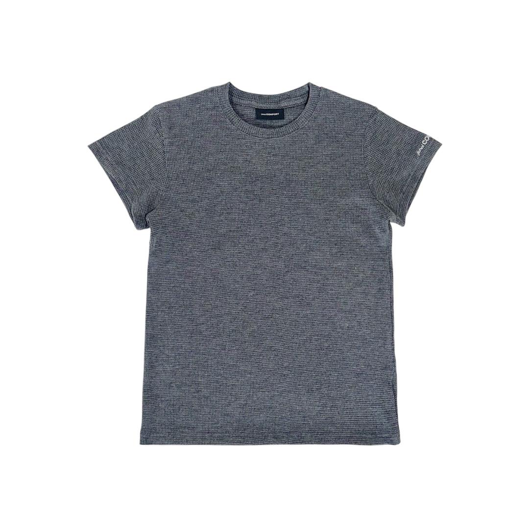 25-001 WAFFLE FITTED T-SHIRT (DARK GREY)