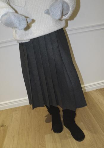 formal knife pleats skirt (2c)