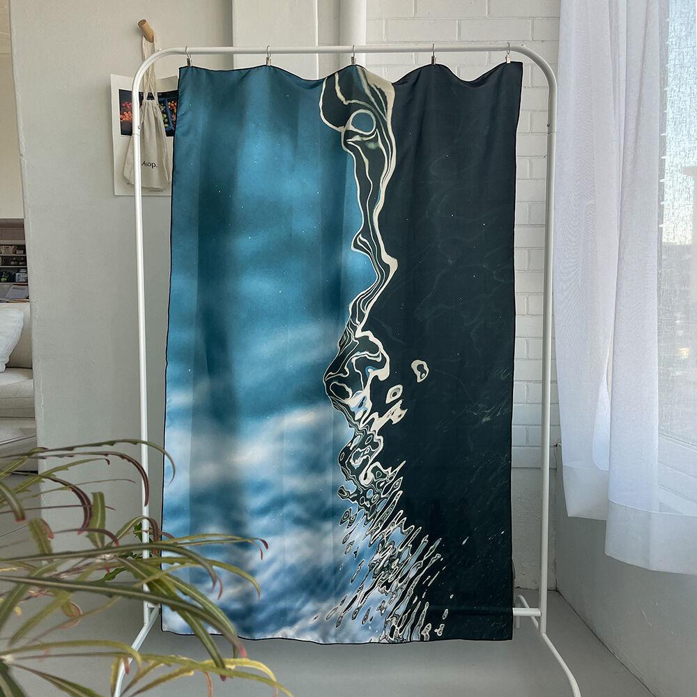 쉬폰 새틴 패브릭 포스터 05 wave