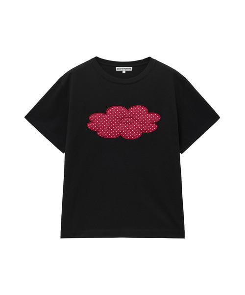 ESSENTIAL APPLIQUE TEE black