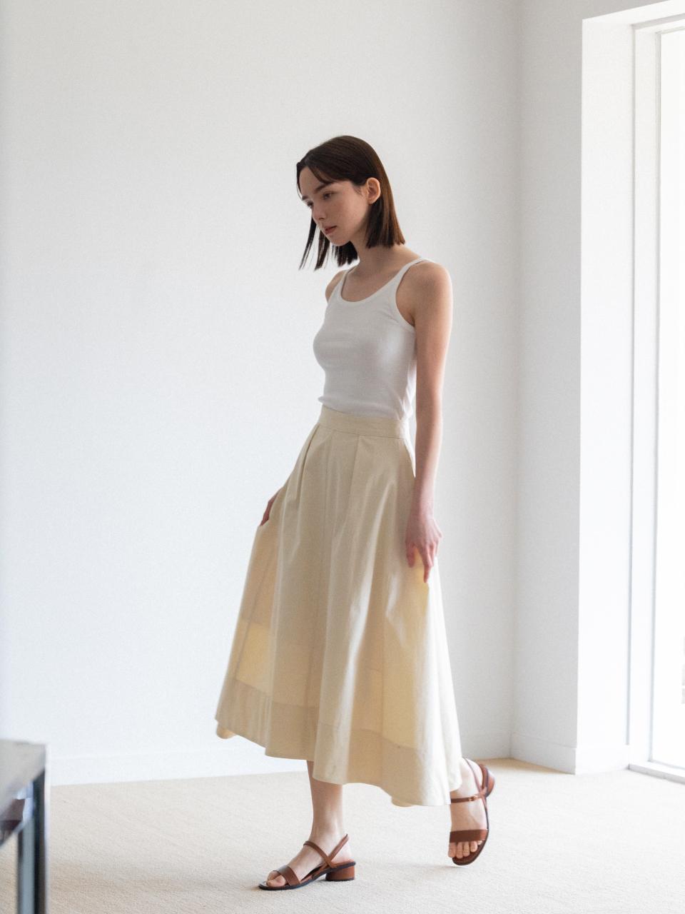 2nd reorder) Shiv skirt - Butter shipped sequentially from 6/24