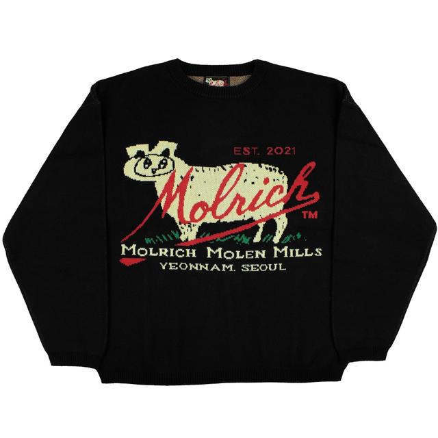 [Molrich Molen Mills] Label knit sweater