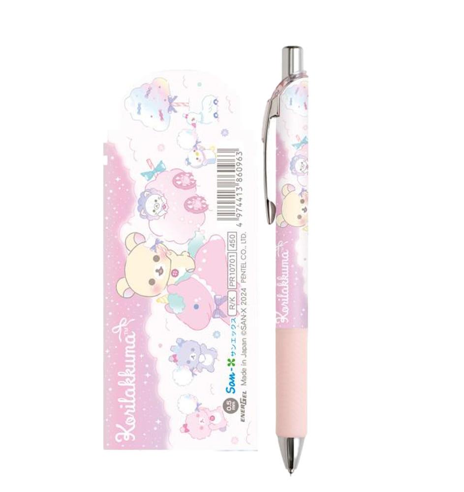 리락쿠마 코리락쿠마 솜사탕 펜텔 에너겔 볼펜 0.5mm 핑크