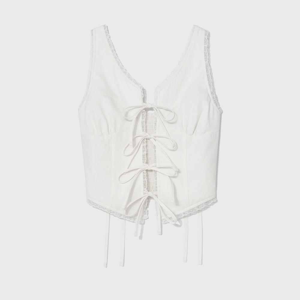 GARDEN SLEEVELESS TOP (WHITE)