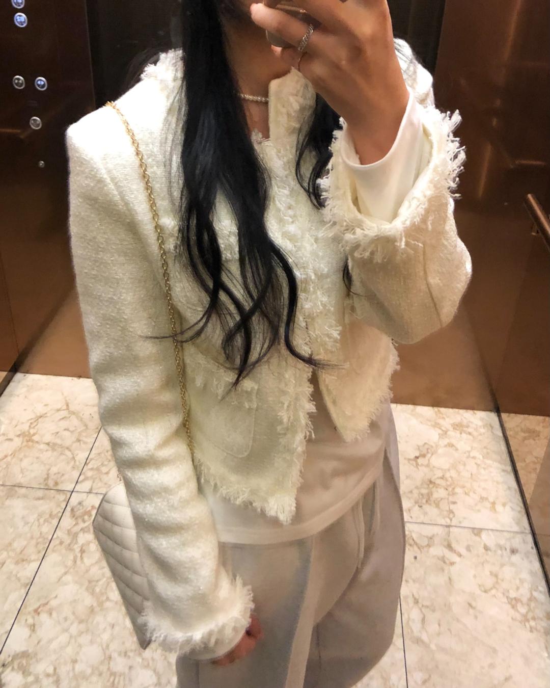 딥체리 Pearl tweed jk (2color) 펄 트위드 자켓