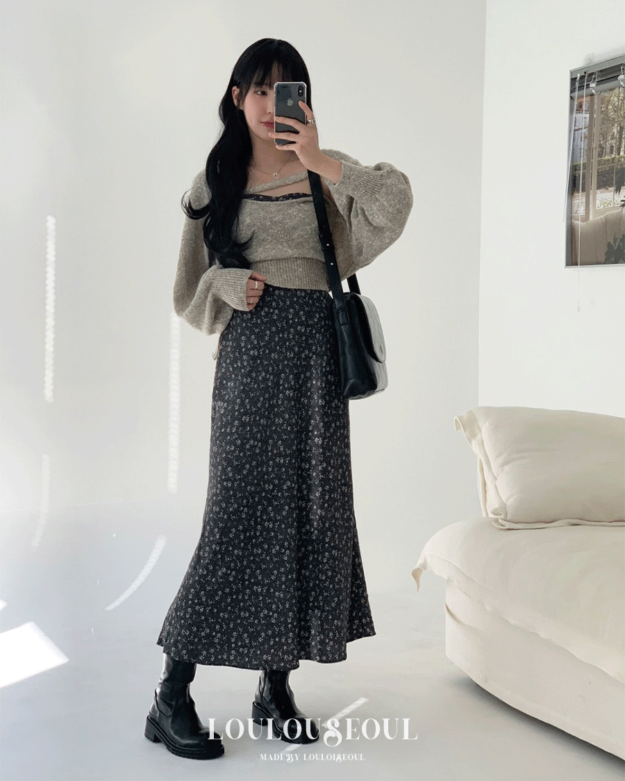 [MADE] Feel Pretty Flower Dress_필 프리티 플라워 원피스 (Black)