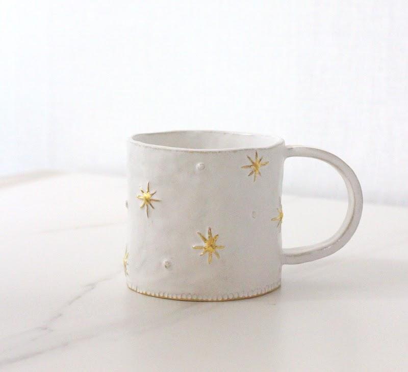 White winter_starry night mug