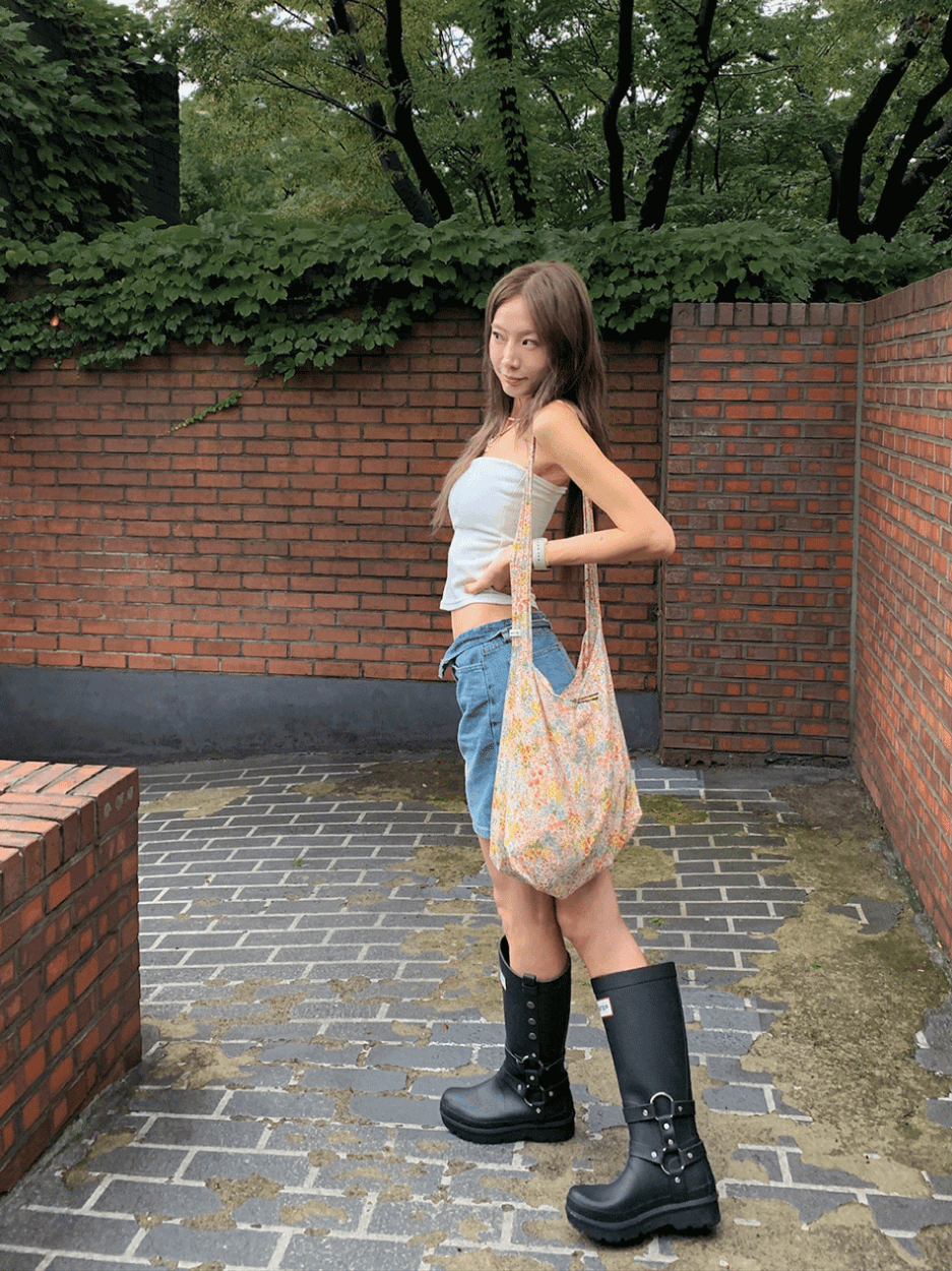 [limited]Cotton Blumen Cross Bag