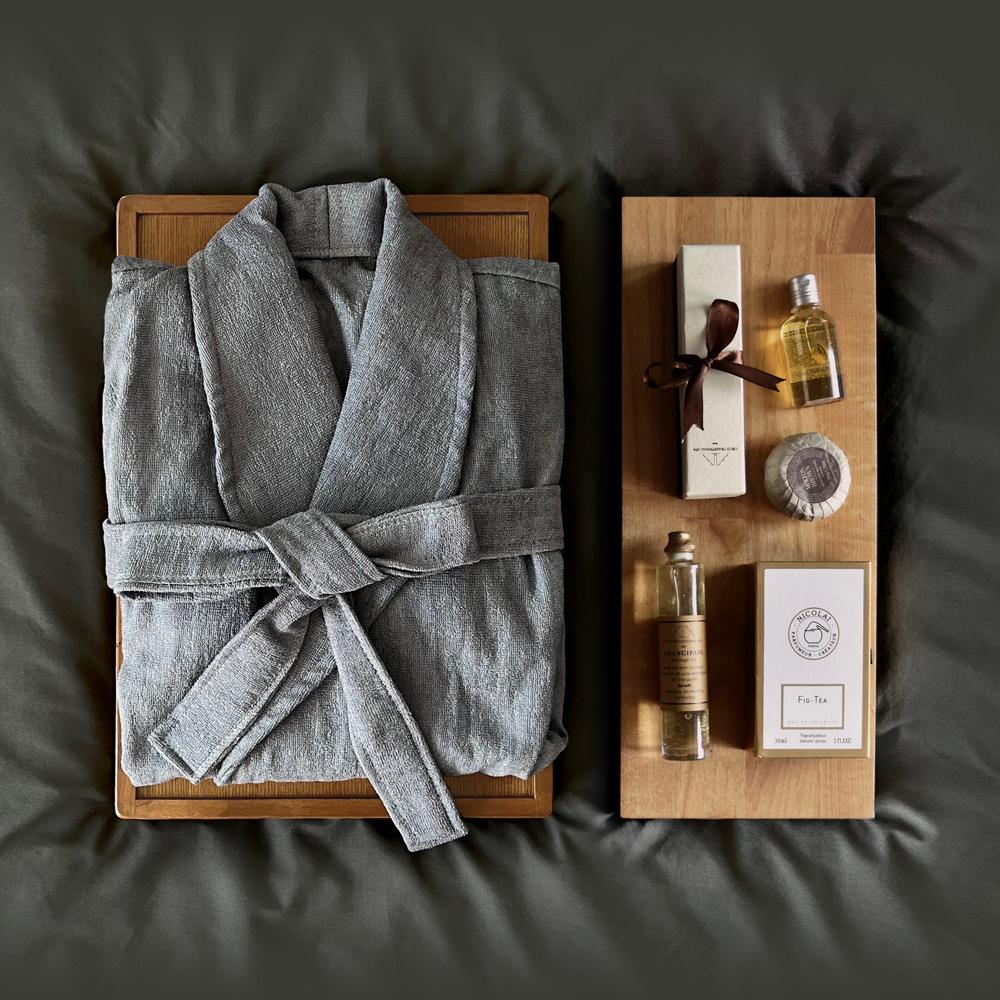 뱀부얀 호텔 목욕 샤워 가운 (더스트백 포장)