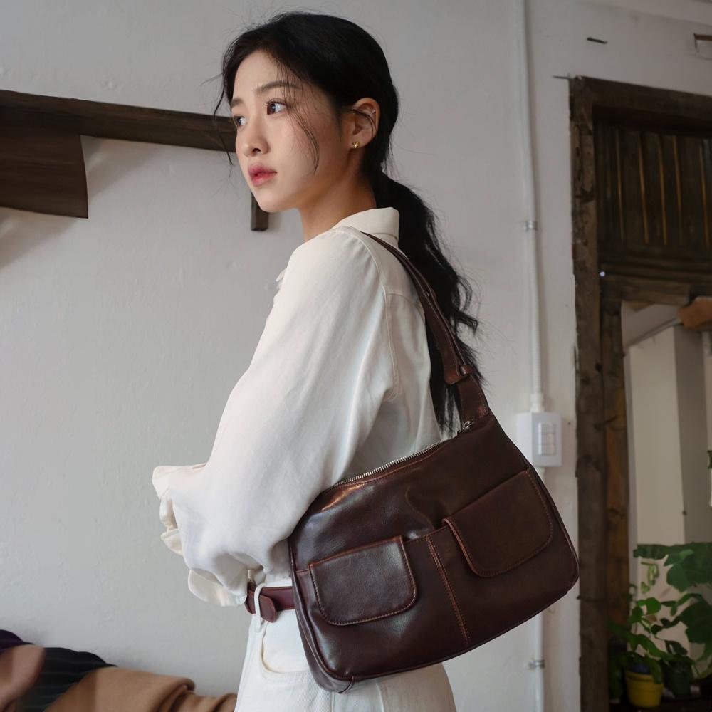 [유니 착용] YVONNE_BAG_BROWN