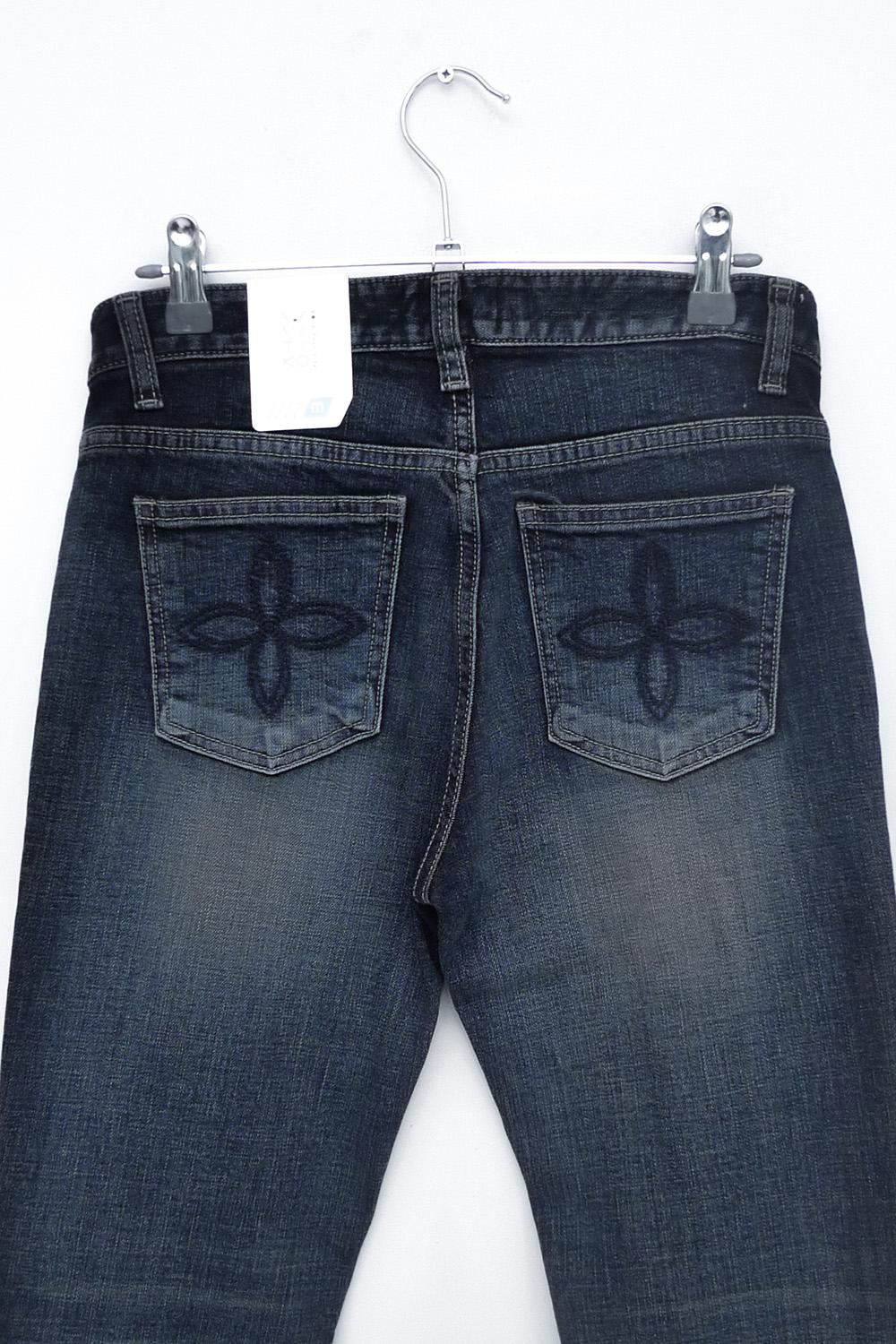 히피디피 무배* embroidery slim jeans (blue)