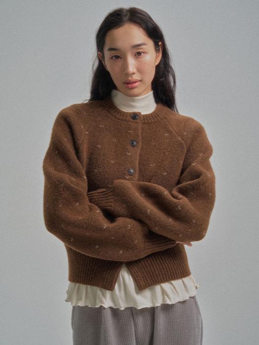DANI WOOL CARDIGAN_BROWN