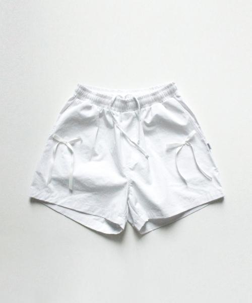 배드블루(BADBLUE)  Cotton Ribbon Shorts White - 사이즈 & 후기 | 무신사