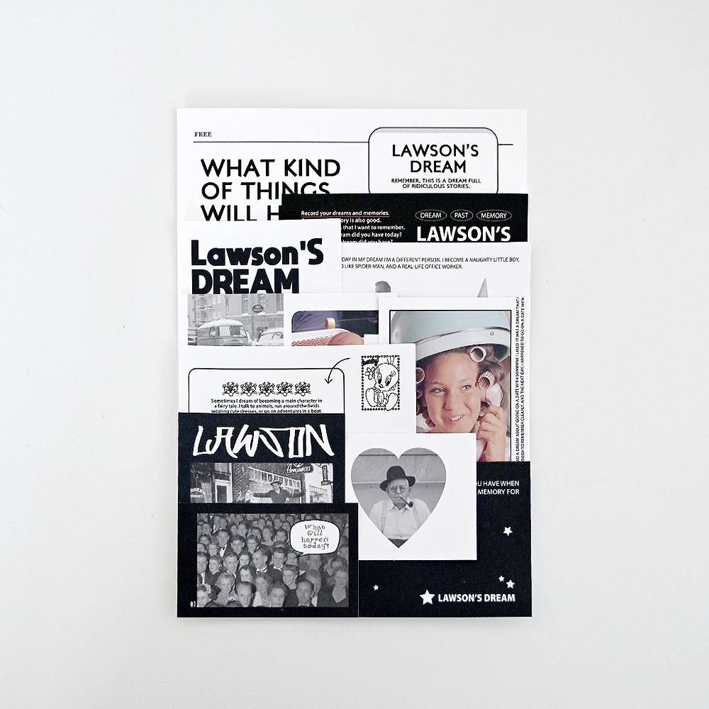Lawson's dream package 빈티지 키치 스티커 다꾸 스크랩 벽꾸 스티커팩