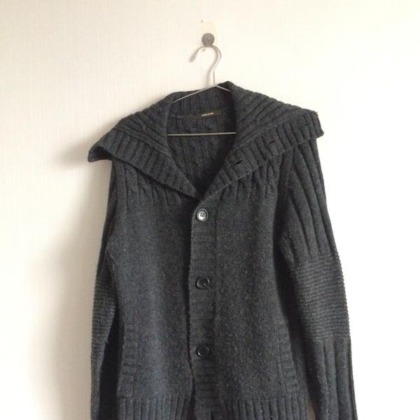 High neck knit cardigan