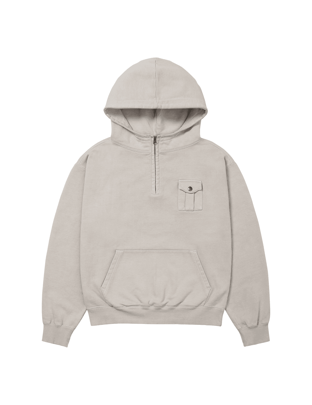 Pocket Hoodie Warm Grey