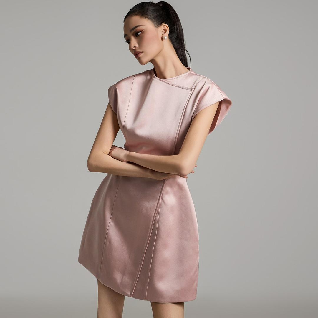 D9522 핀턱 미니 원피스