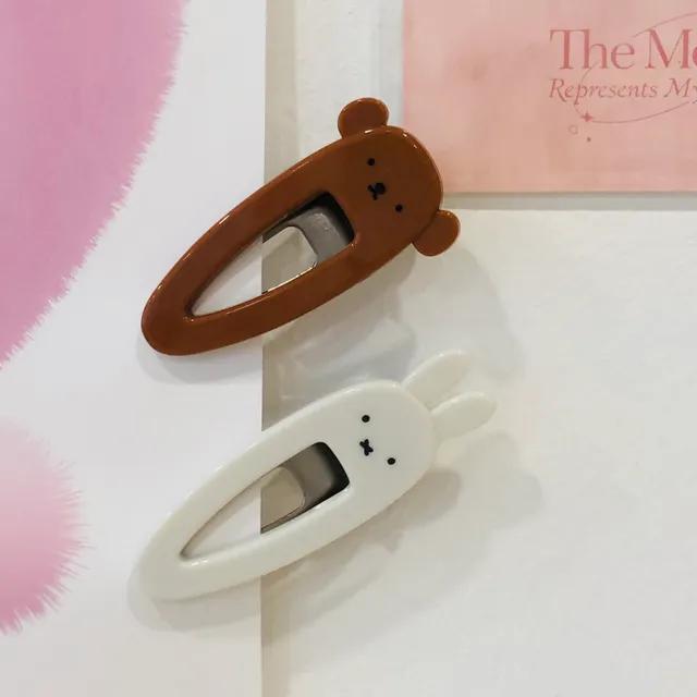 미피 머리핀 헤어 집게 1p