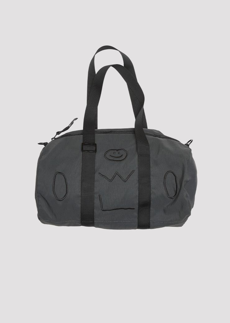 NYLON DUFFLE BAG BIG WE LOVE CHARCOAL