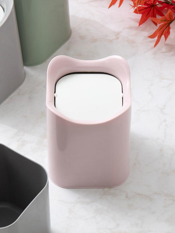 회전형 뚜껑 탁상 휴지통