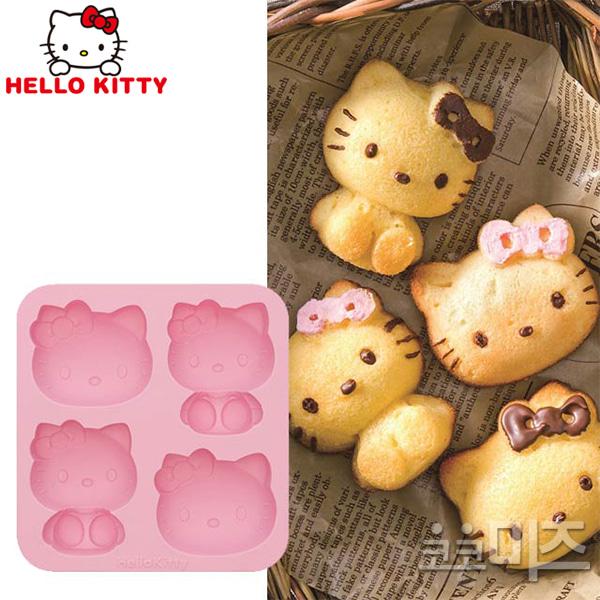 (일본) 헬로키티 실리콘몰드 마들렌틀 빵틀 4구