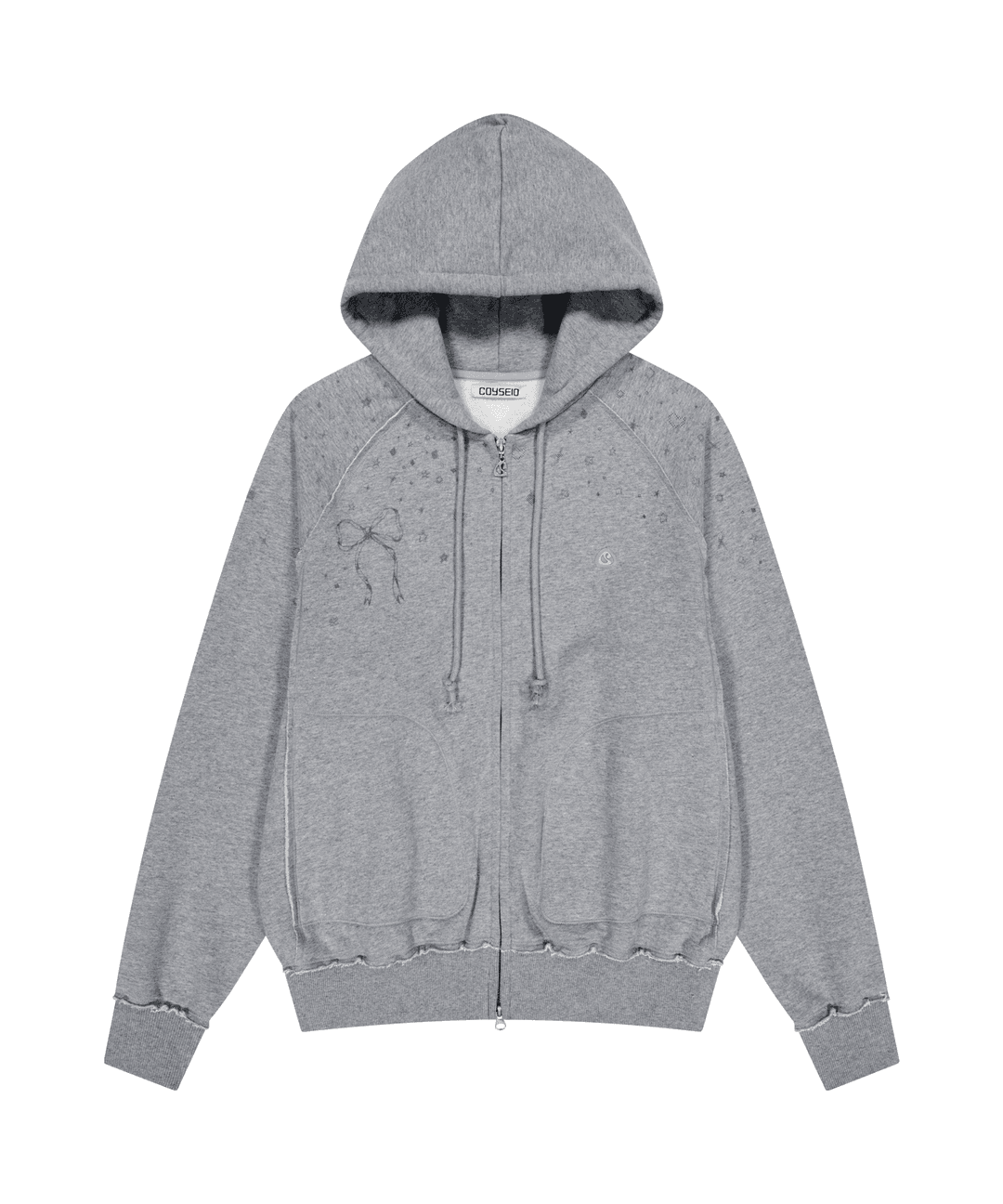 TWINKLE HOOD ZIP-UP MELANGE GREY