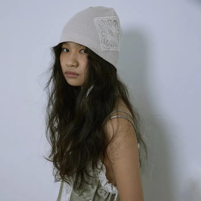 Motif Waffle Beanie (3color)