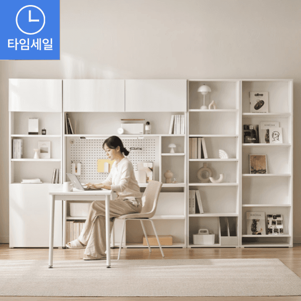 ★10%쿠폰★스마트모어 1200/1400 책상/책장/전면책장 세트