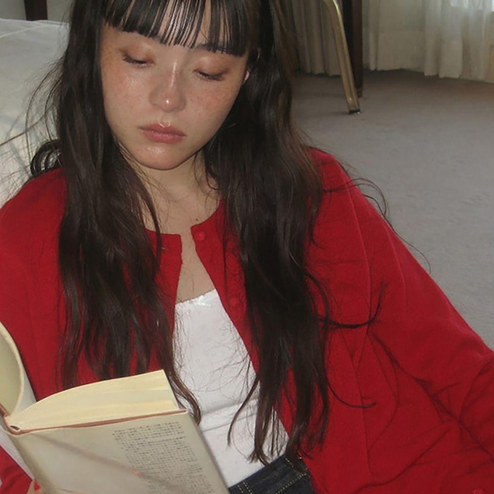 Aperture Fitted Cardigan  Red (TA515AA016)