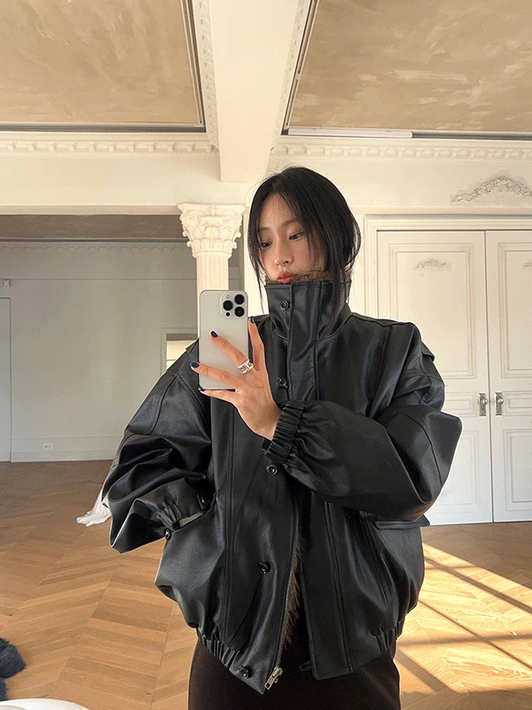 [PRE OPEN] Vegan fur leather jacket